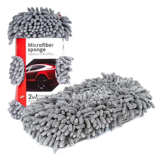 Gąbka do mycia czyszczenia samochodu z mikrofibry Cwash-08 AMIO-01275 -zdjęcie numer 1