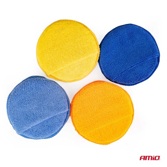 Gąbki do polerowania woskowania zestaw gąbek 4 x 125 mm AMIO-02905 -zdjęcie numer 4
