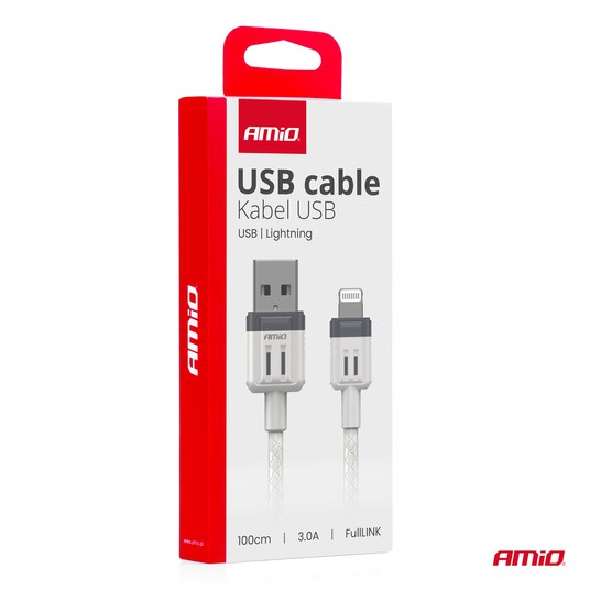 Kab. do ład. USB-A - LIGHTNING IPHONE 3A 100cm -photo number 2