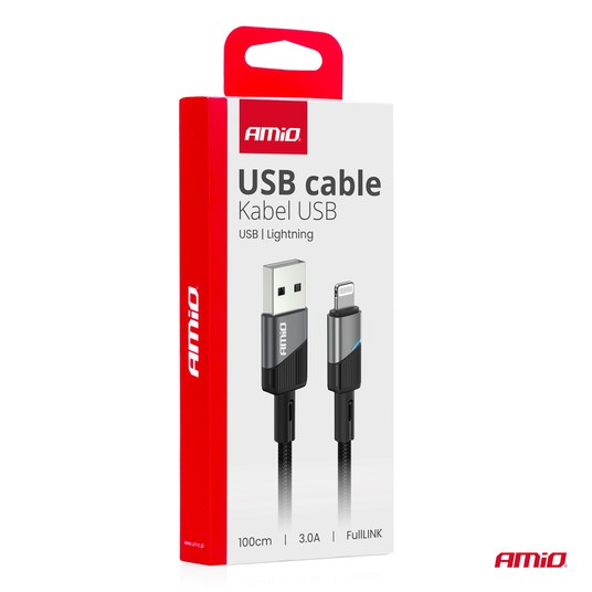 Kab. do ład. USB-A - LIGHTNING IPHONE 3A 100cm -photo number 2