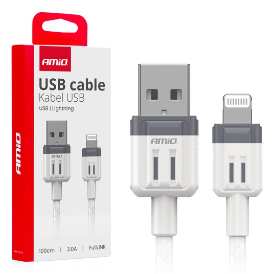 Kab. do ład. USB-A - LIGHTNING IPHONE 3A 100cm -photo number 1