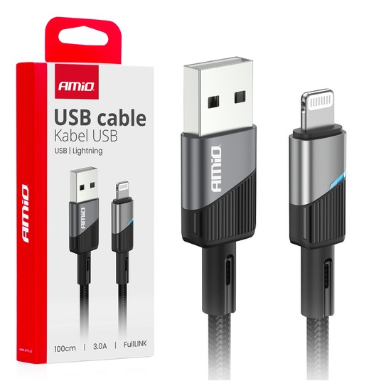 Kab. do ład. USB-A - LIGHTNING IPHONE 3A 100cm -photo number 1