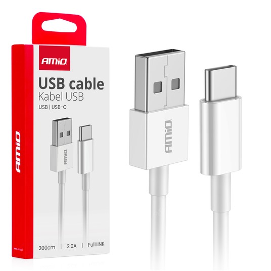 Kab. do ład. USB-A - USB-C 2A 200cm -photo number 1