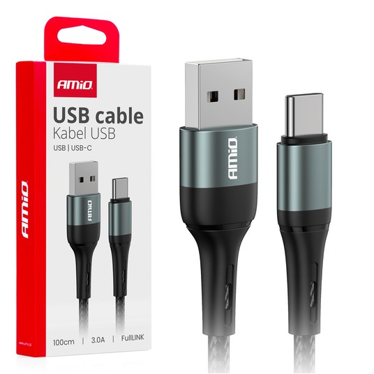 Kab. do ład. USB-A - USB-C 3A 100cm -photo number 1