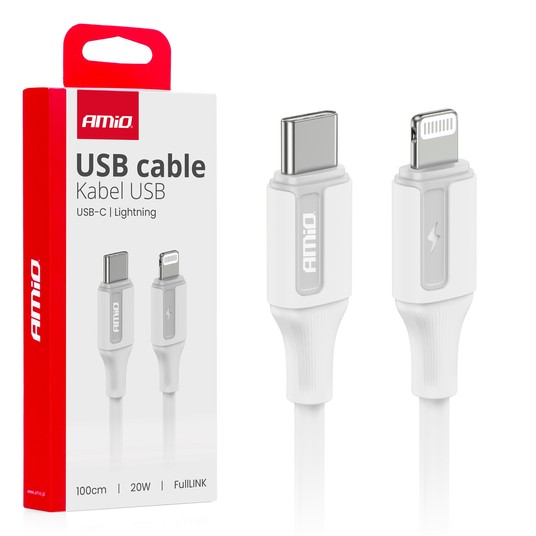 Kab. do ład. USB-C - IPHONE LIGHTNING 20W 100cm -photo number 1