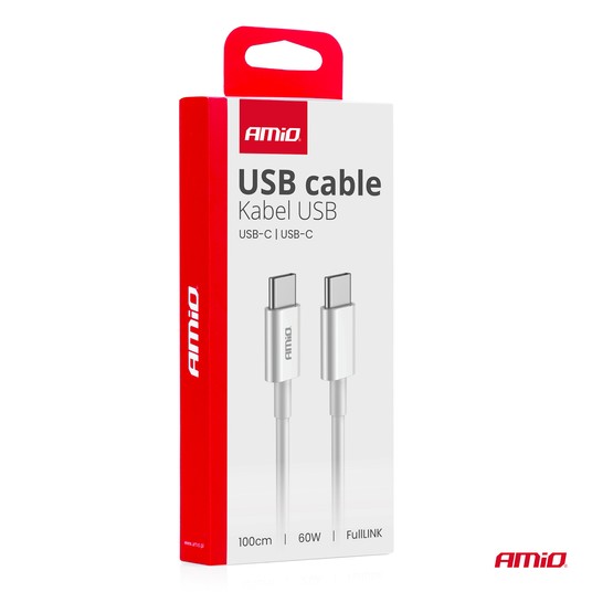 Kabel do ładowania USB-C - USB-C 60W 100cm FullLINK -zdjęcie numer 2