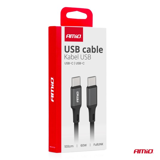 Kabel do ładowania USB-C - USB-C 60W 100cm FullLINK -zdjęcie numer 2