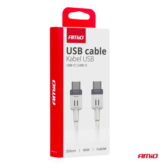 Kabel do ładowania USB-C - USB-C 60W 200cm FullLINK -zdjęcie numer 2