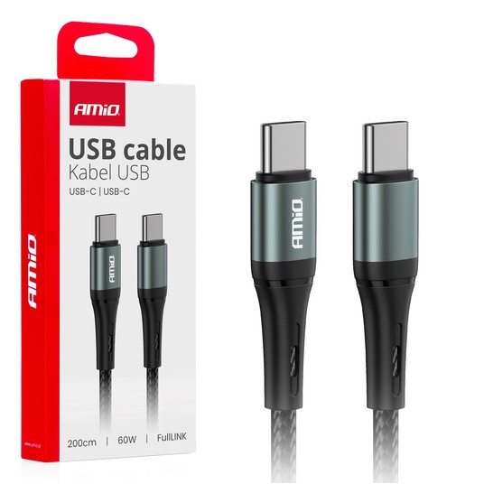 Kabel do ładowania USB-C - USB-C 60W 200cm FullLINK -zdjęcie numer 1