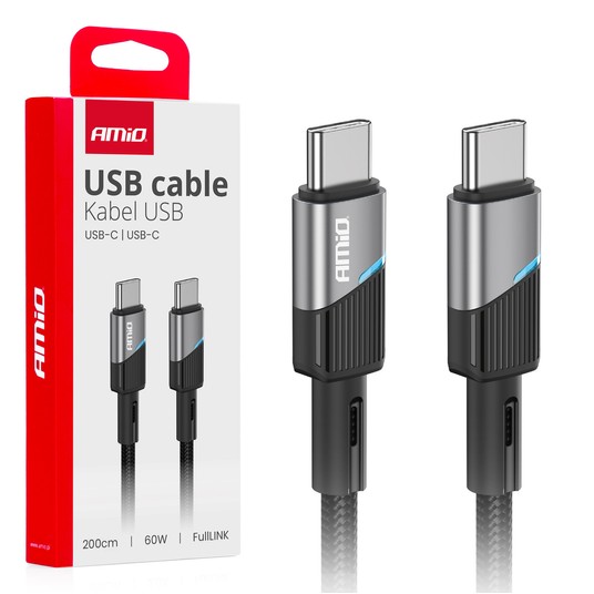 Kabel do ładowania USB-C - USB-C 60W 200cm FullLINK -zdjęcie numer 1