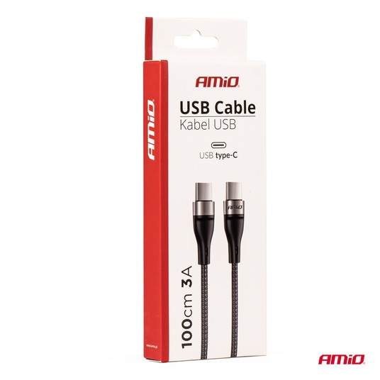Kabel USB-C + USB-C 100 cm FullLINK UC-16 AMIO-02928 -zdjęcie numer 2