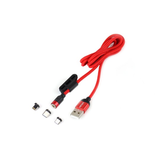 Kabel USB magn.3w1 na Lightning USB-C, micro - 1m -photo number 3