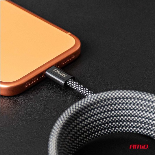 Kabel USB magnetyczny USB-C – USB-C 60W 100cm AMIO-04840 -zdjęcie numer 9