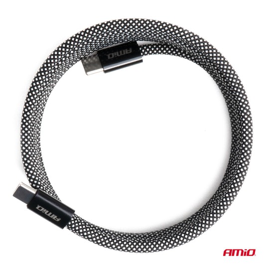 Kabel USB magnetyczny USB-C – USB-C 60W 200cm AMIO-04841 -zdjęcie numer 7