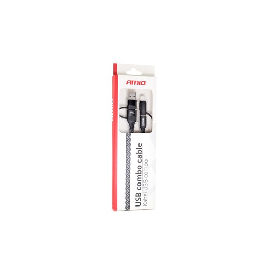 Kabel USB USB-C 3w1 iphone Lightning USB -photo number 2