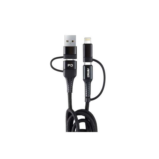 Kabel USB USB-C 3w1 iphone Lightning USB USB-C 1m UC-15 AMIO-02547 -zdjęcie numer 1
