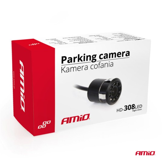 Kamera cofania parkowania HD-308-LED Night Vision 18 mm AMIO-01595 -zdjęcie numer 2