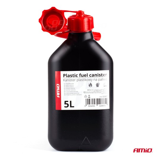 Kanister plastikowy, czarny 5L AMiO-02887 -zdjęcie numer 5