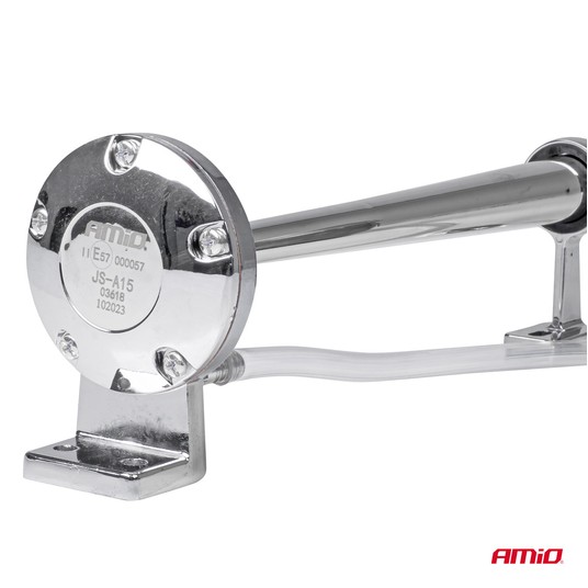 Klakson sygnał dźwiękowy fanfara chrom 12V AMIO-03618 -zdjęcie numer 6