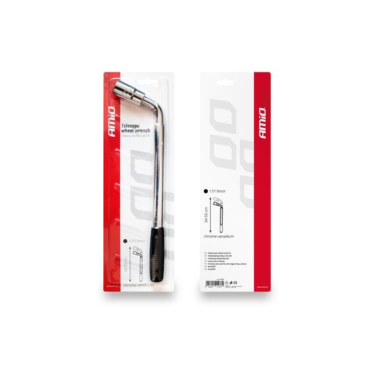 Klucz do kół teleskopowy TWW 17 mm 19 mm AMIO-01037 -zdjęcie numer 2