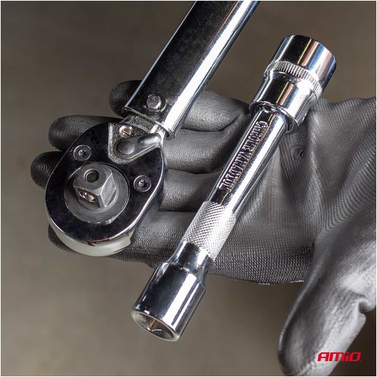 Klucz dynamometryczny z nasadką 17 mm 19 mm 21 mm 40-210 Nm AMIO-02407 -zdjęcie numer 3