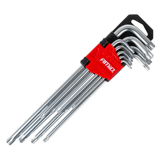 Klucze TORX długie 230 mm 9 szt. TKL AMIO-01039 -zdjęcie numer 1