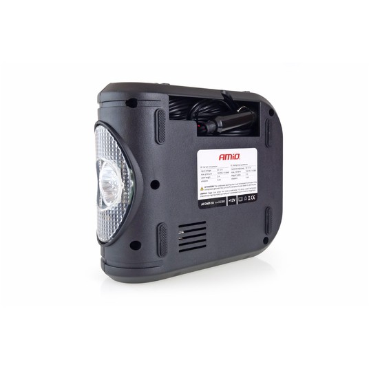 Kompresor samochodowy cyfrowy LED LCD 12V ACOMP-10 AMIO-02380 -zdjęcie numer 2