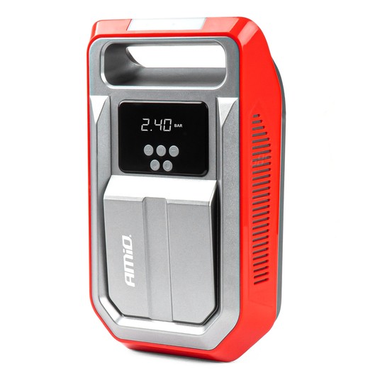 Kompresor samochodowy cyfrowy pompka 12V LED LCD AMIO-03268 -zdjęcie numer 1