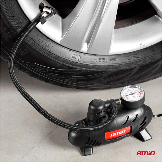 Kompresor samochodowy mini 12V ACOMP-07 AMIO-02181 -zdjęcie numer 3