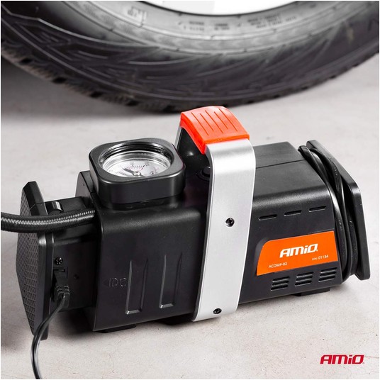 Kompresor samochodowy pompka 12V 230V ACOMP-02 AMIO-01134 -zdjęcie numer 7