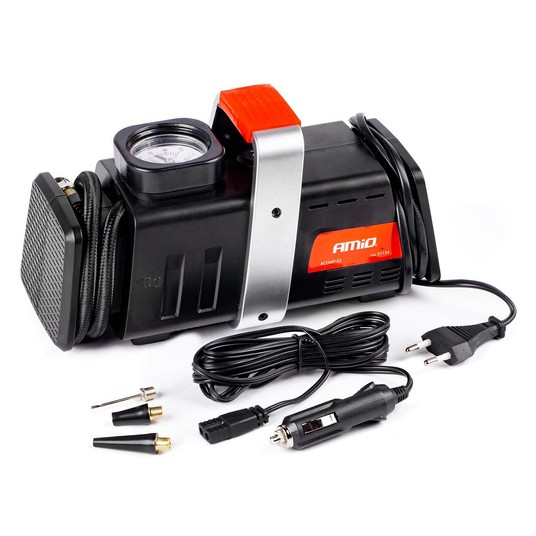Kompresor samochodowy pompka 12V 230V ACOMP-02 AMIO-01134 -zdjęcie numer 1