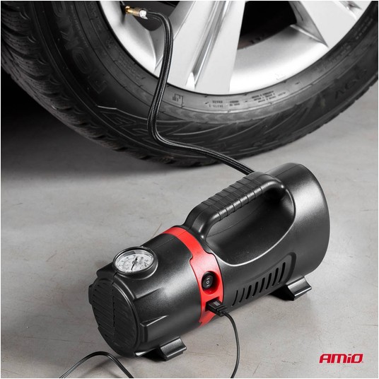 Kompresor samochodowy pompka 12V 230V ACOMP-09 AMIO-02383 -zdjęcie numer 5