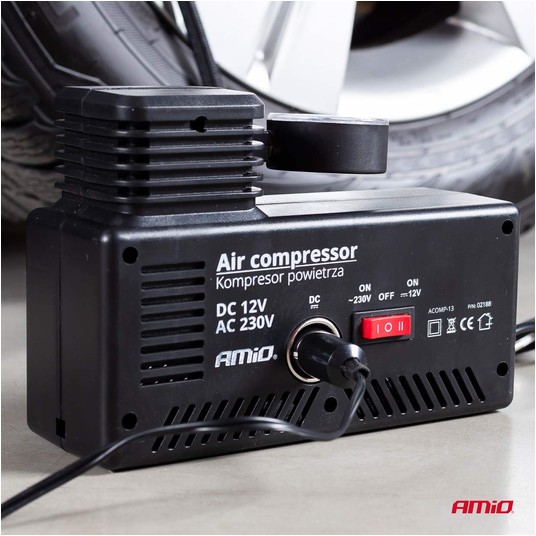 Kompresor samochodowy pompka 12V 230V ACOMP-13 AMIO-02188 -zdjęcie numer 4