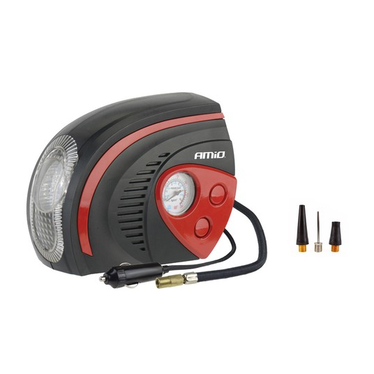 Kompresor samochodowy pompka 12V LED ACOMP-08 AMIO-02182 -zdjęcie numer 1