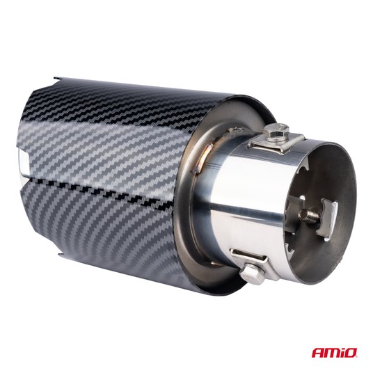 Końcówka tłumika wydechu stal nierdzewna carbon AMIO-04065 -zdjęcie numer 6