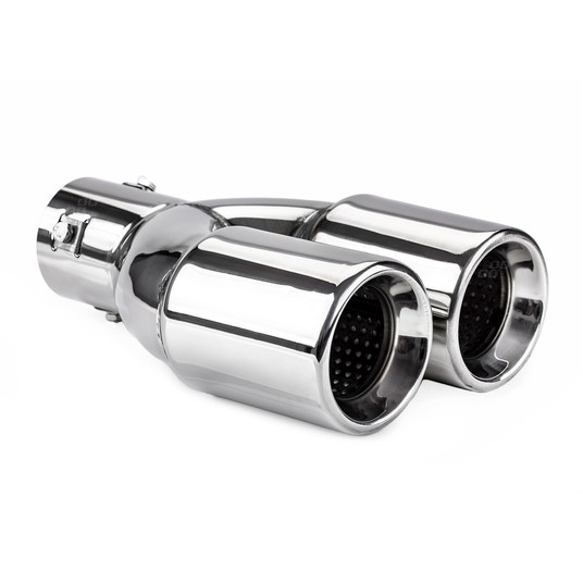 Końcówka tłumika wydechu stal nierdzewna MT 008 chrom AMIO-01308 -zdjęcie numer 1