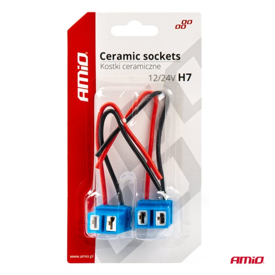 Kostki ceramiczne kątowe H7 gniazdo wtyczka AMIO-03055 -zdjęcie numer 2