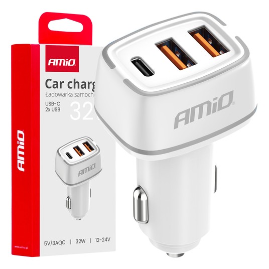 Ład. samoch. 2x USB-A + USB-C 32W -photo number 1