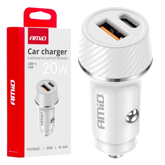 Ład. samoch. USB-A + USB-C 20W -photo number 1
