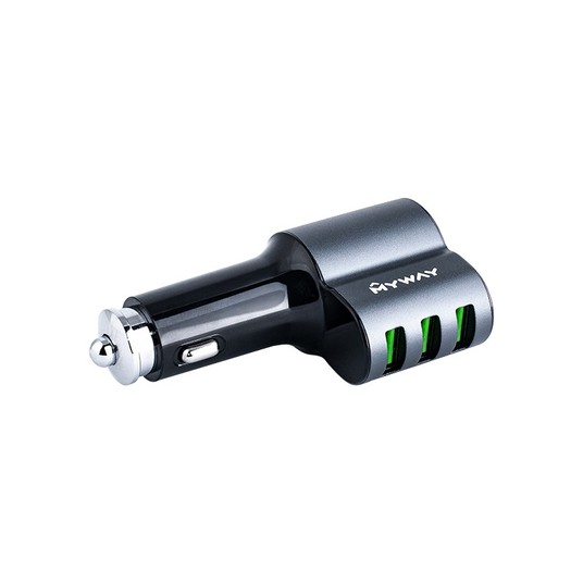 Ładowarka MYWAY 12/24V 3xUSB+EURO+Kabel Lightning -photo number 4