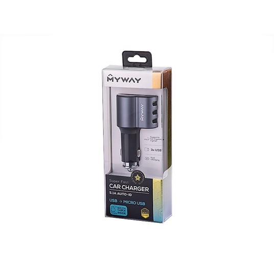 Ładowarka MYWAY 12/24V 3xUSB+EURO+Kabel Lightning -photo number 2