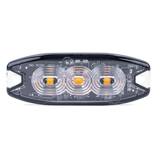 Lampa błyskowa ostrzegawcza płaska 3 LED R65 R10 12-24V AMIO-02297 -zdjęcie numer 1