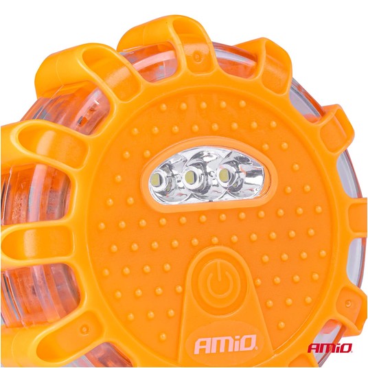 Lampa ostrzegawcza awaryjna z funkcją latarki 3xAAA IP65 12SMD + 3SMD światło czerwone AMIO-02499 -zdjęcie numer 6