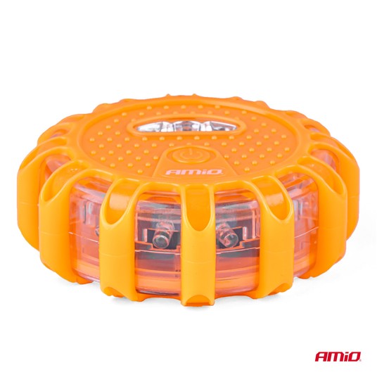 Lampa ostrzegawcza awaryjna z funkcją latarki 3xAAA IP65 12SMD + 3SMD światło czerwone AMIO-02499 -zdjęcie numer 5