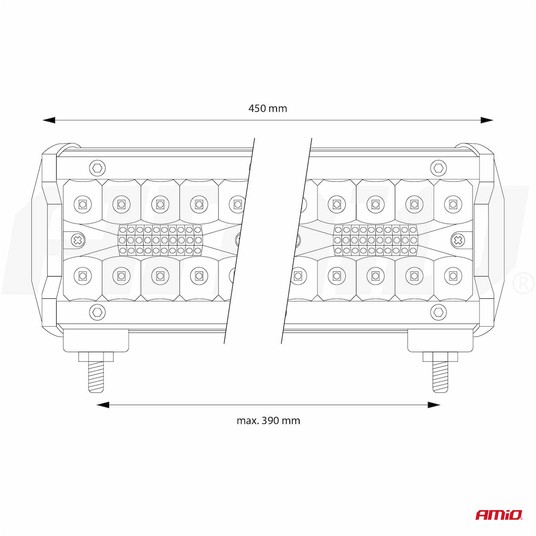 Lampa rob. LED AWL27 120LED 450x74 360W COMBO 9-36 -photo number 3