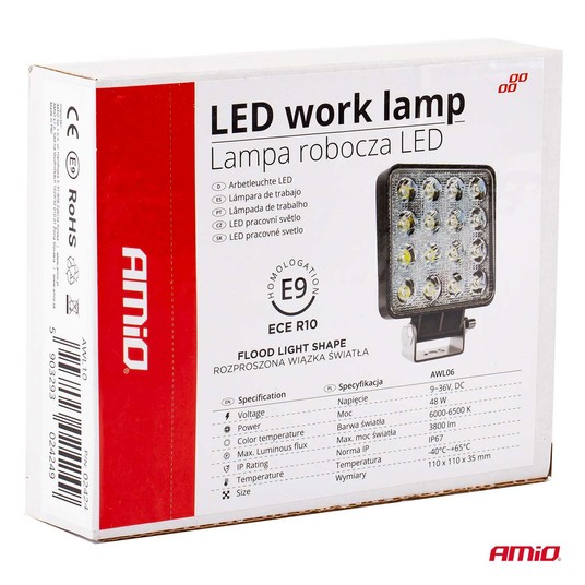 Lampa robocza AWL10 16LED FLOOD 9-36V -zdjęcie numer 4