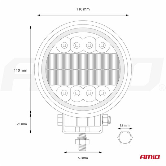Lampa robocza AWL14 42 LED COMBO (2 Funkcje) 9-36V -zdjęcie numer 4