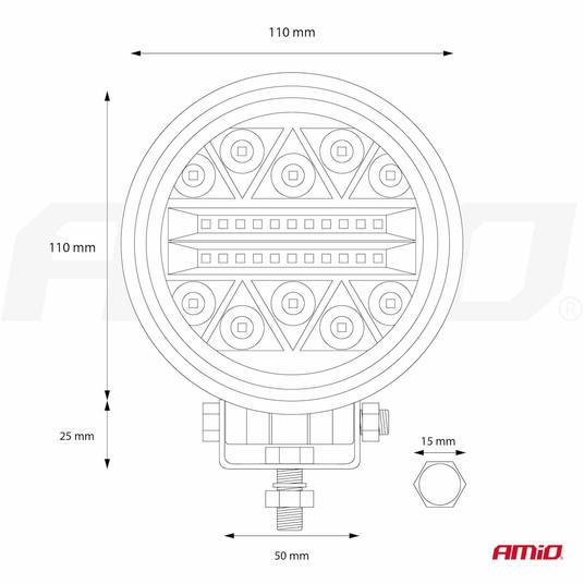 Lampa robocza AWL16 26LED COMBO 9-36V -zdjęcie numer 5