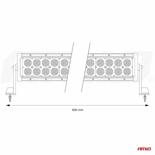 Lampa robocza AWL24 panelowa 40LED COMBO 9-36V -zdjęcie numer 4