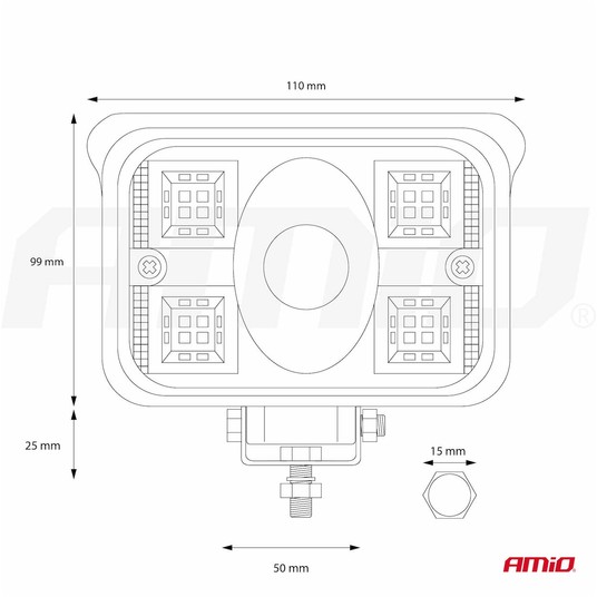 Lampa robocza AWL32 17LED COMBO 9-36V -zdjęcie numer 3